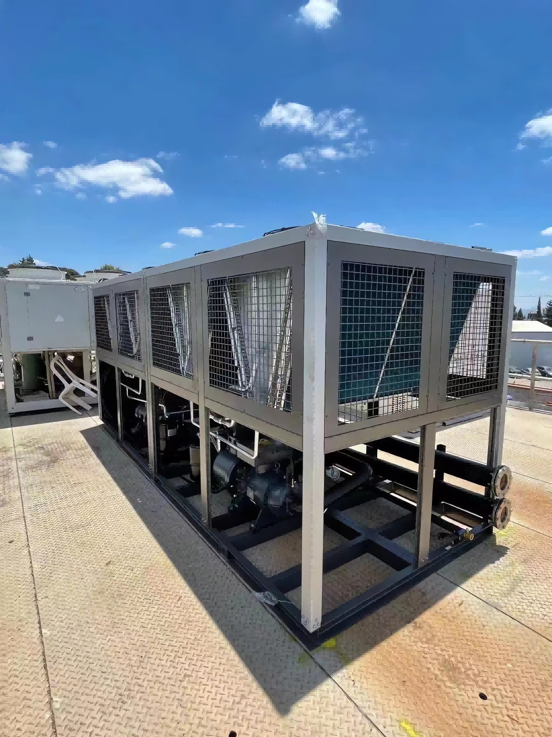 100Ton Customizable Air Cooled Screw Chiller Industrial Chiller For Blown Film Machine Cooling Film