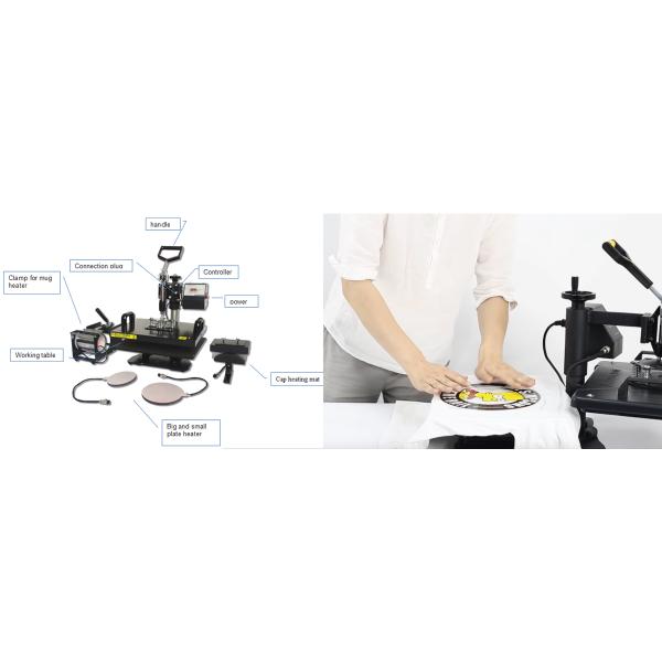 Semi Automatic 38X30cm 8 In 1 Sublimation Machine