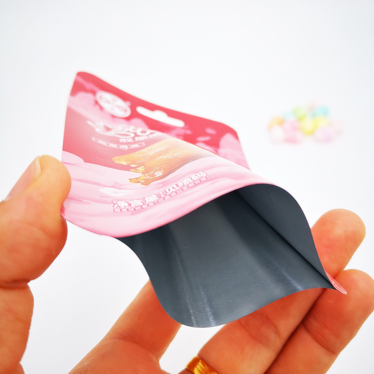 Flexible Plastic Laminated Metal Foil Flat 3 Side Seal Bags Pouch Packaging For Meat Food Storage