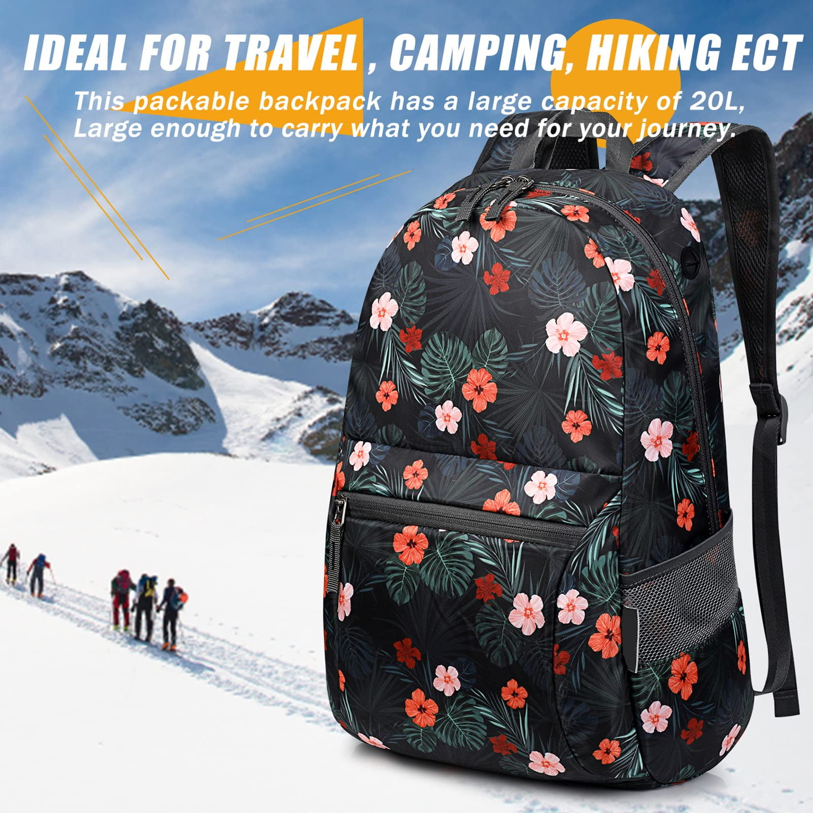 Custom Printing Travel Hiking Backpack 20L