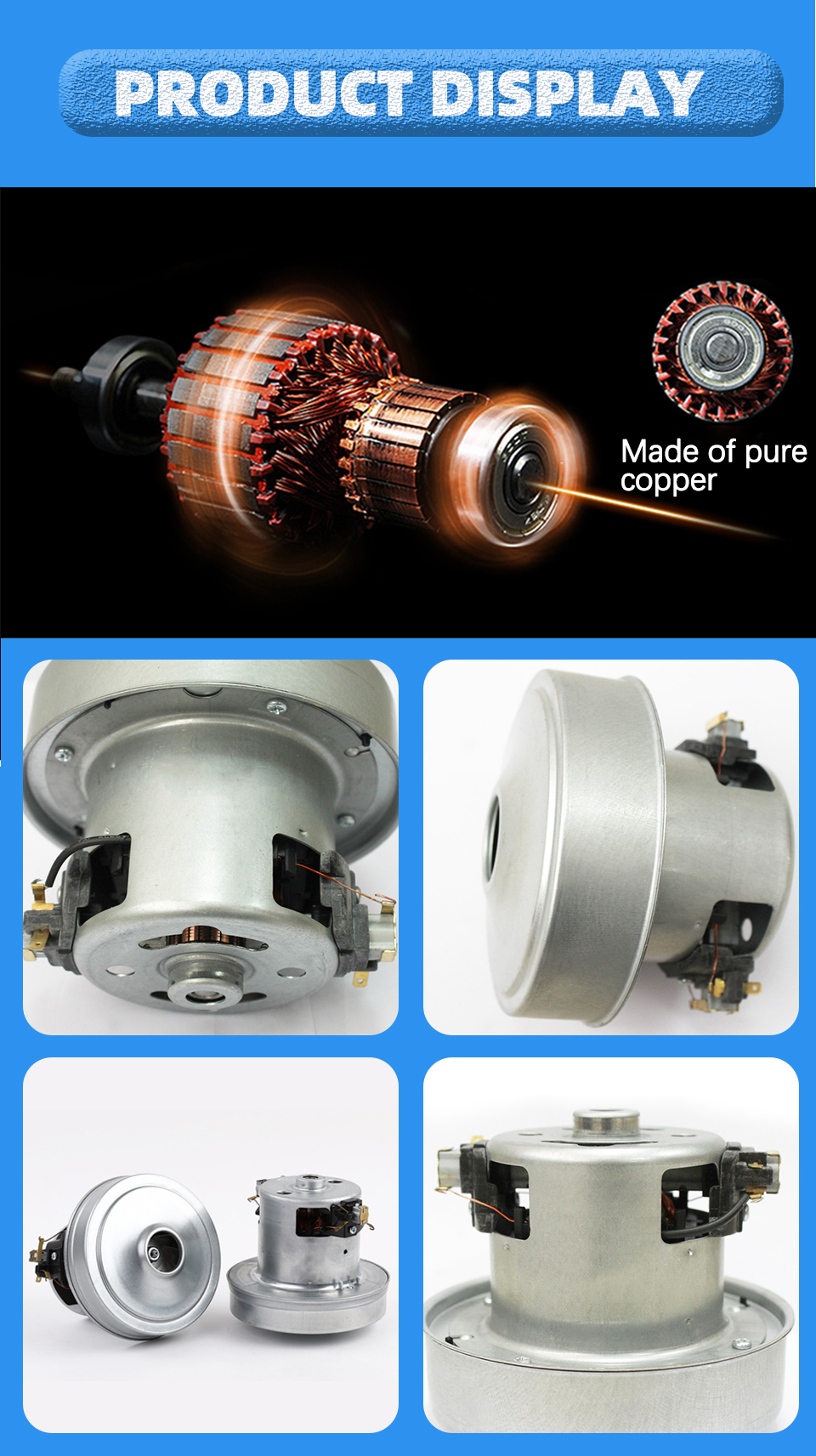 110V 220V Brushless Ac Motor Wet Dry Long Life ODM For Seeder