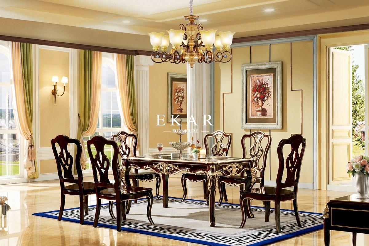 Luxury Classic Style Hand Carved Wood Dining Chair LF-352