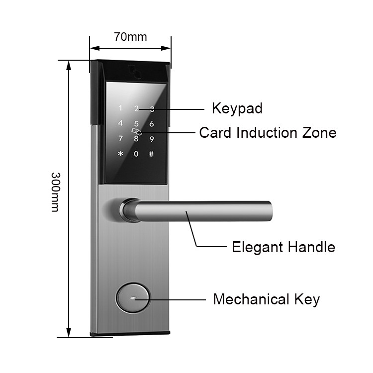 High Security TT IC Digital Intelligent Door Lock ANSI Standard