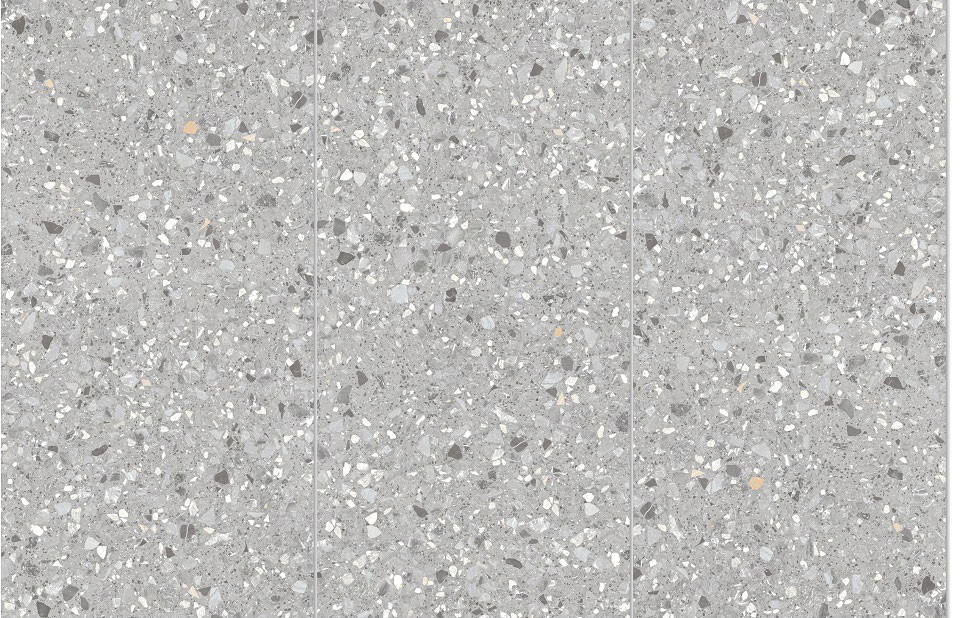 Light Gray 60x120cm Outdoor Terrazzo Floor Durable Porcelain Decoration Tiles For Backyard