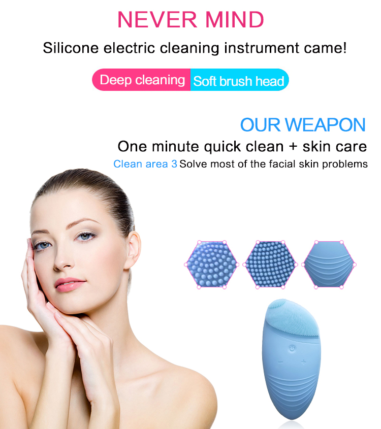 Silicon Sonic Electronic Facial Cleansing Brush 75 G Face Brush Cleaner