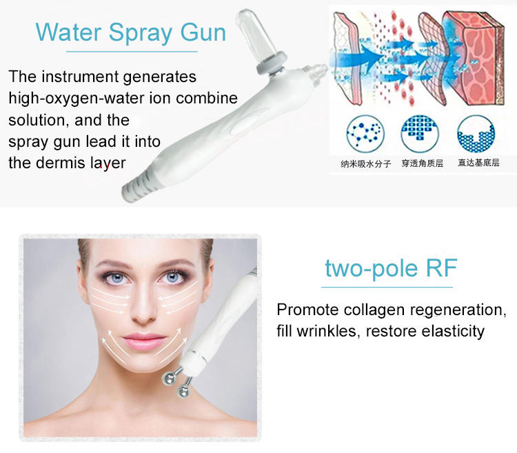 350W Hydrogen Oxygen 6 In 1 Hydra Dermabrasion Wrinkle Removal Anti Aging