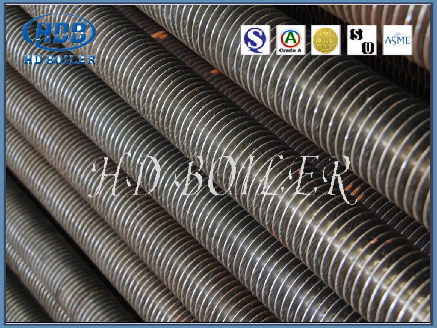 Power Station Plant Boiler Fin Tube Economizer Parts For Utility , Long Life
