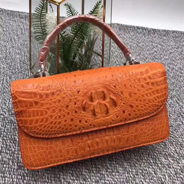 Fashion Genuine Crocodile Leather Women Small Mini Handbag Lady Purse Authentic