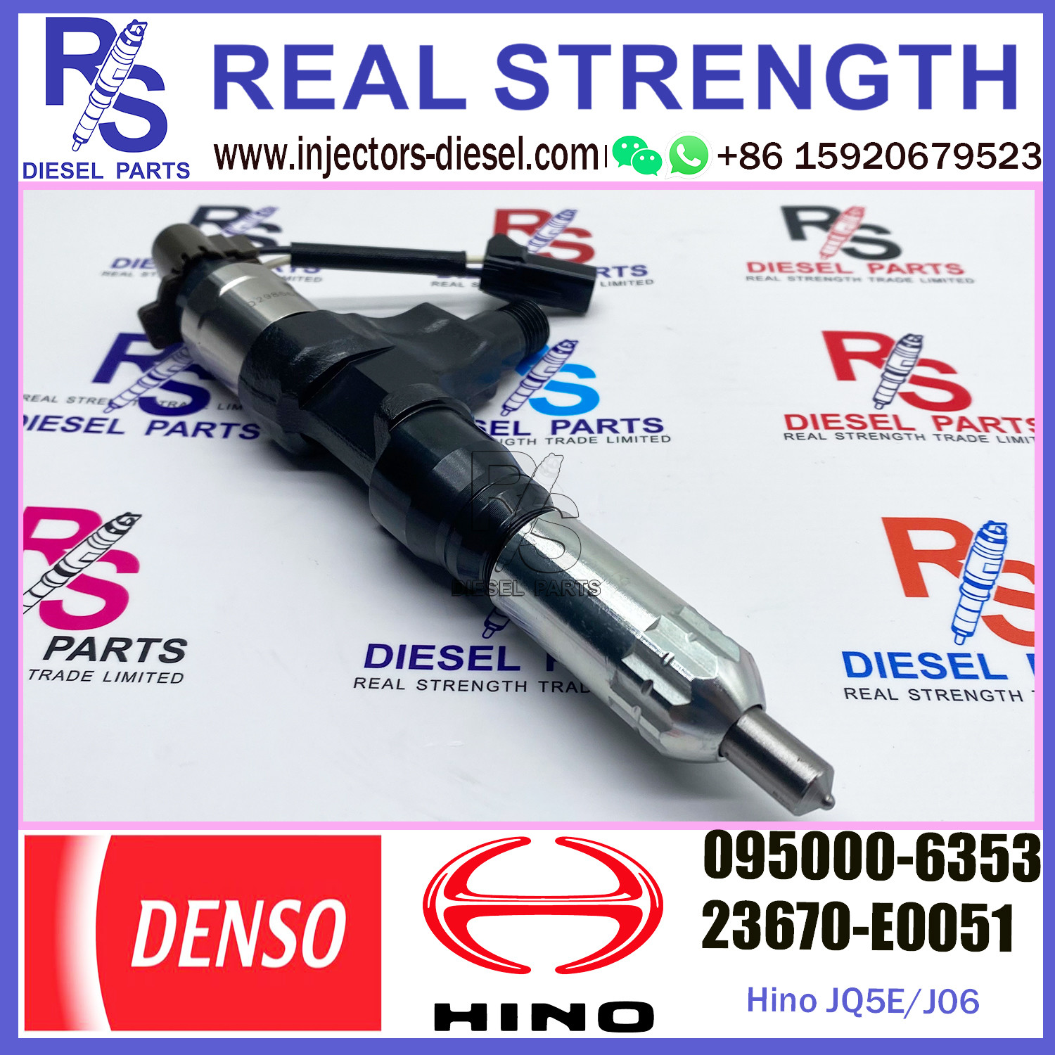 Original and new Common Rail Injector 095000-6353 for HI-NO J05E 23670-E0051,KOBELCO SK200-8,SK260-8