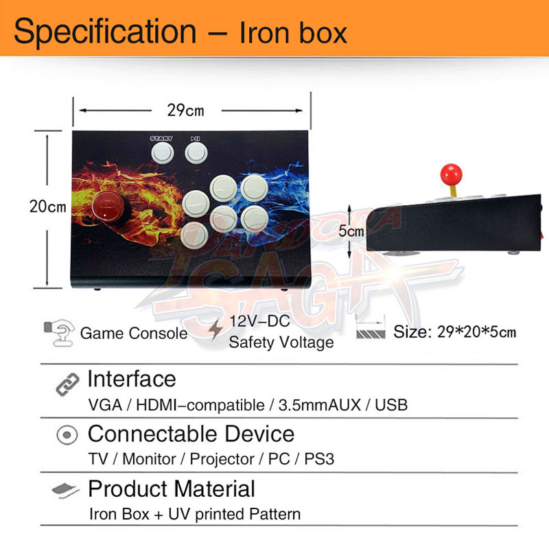 WIFI Arcade Retro Game Console 3D WIFI Pandora Saga Box HD 1280x720P