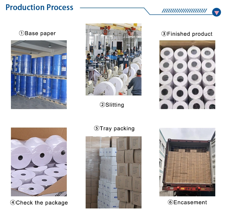 Supermarket White Thermal Paper Rolls with Printed Logo of Excellent Performance