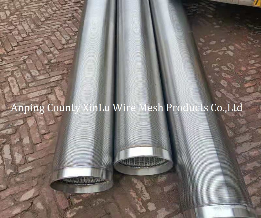 Wedge Wire Screen Tube/pipe Johnson Screen Mesh with V Wire Support in Round Wire Shape