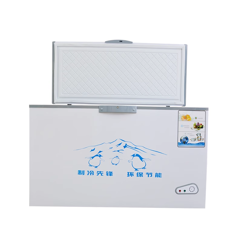 Top-freezer refrigerators Ice Cabinet Commercial Horizontal Refrigerator deep Chest refrigerator freezer with Large Capacity