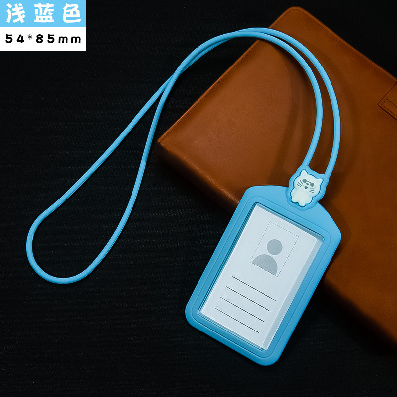 Professional Silicon Card Holder with Lanyard Neck Strap BPA Free