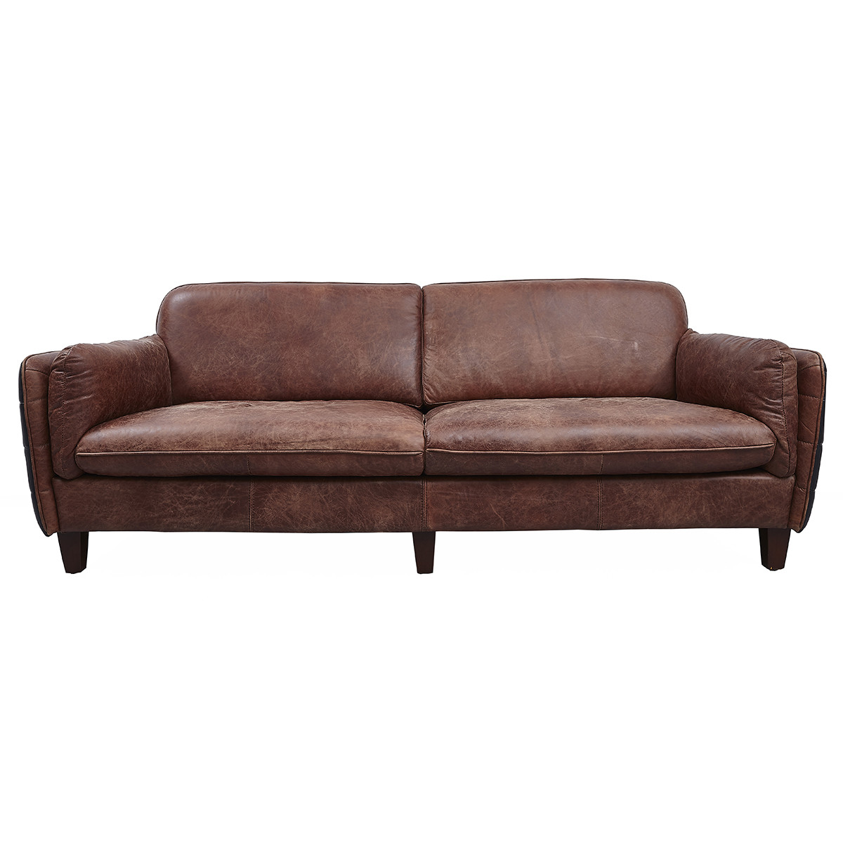 Defaico Vintage Leather Sofa Set