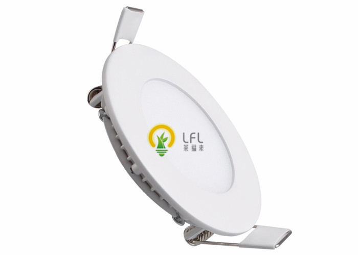 Round Recessed LED Slim Panel With Cool Light Thickness 4mm Mitsubishi Material