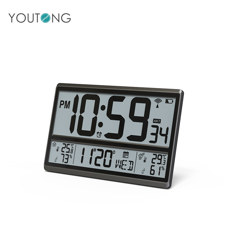 ABS Big Digital Wall Clock Display Digital Bathroom Clock For Indoor Outdoor