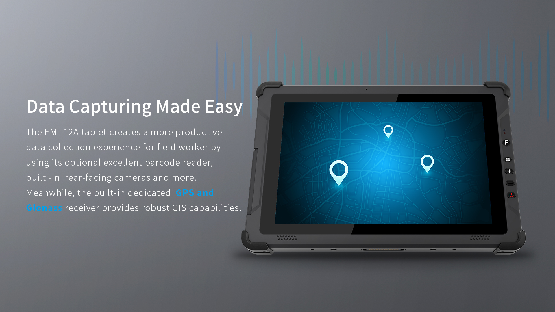 Capacitive Screen 10 inch Win 11 Rugged Tablet with Fingerprint GPS WiFi and Permanent Car Mount
