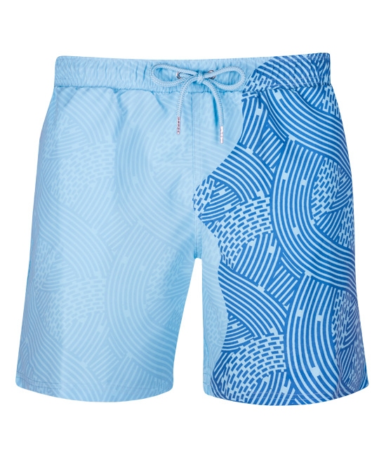 Picture Shows Men's Color Changing Quick Dry Beach Shorts for Surfing and Swimming