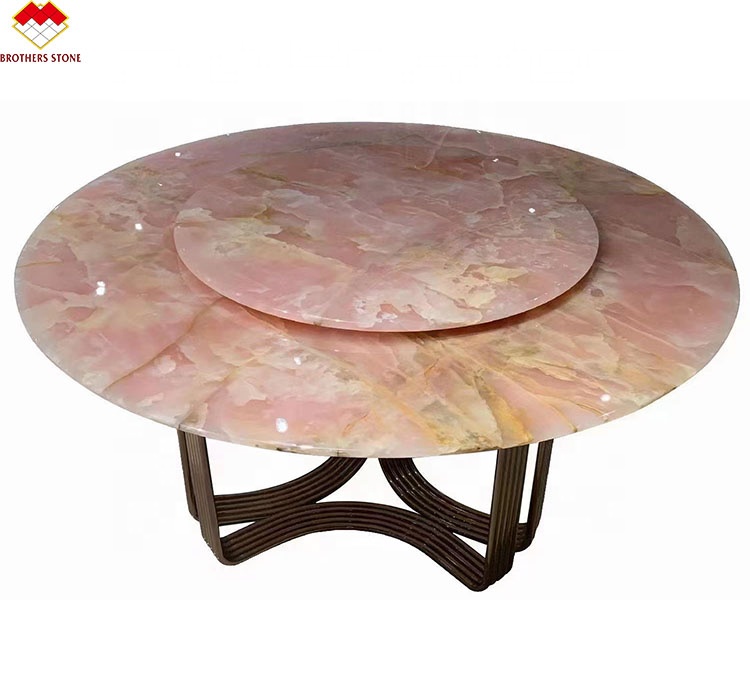 Big Slab Onyx Marble Stunning White Pink Onyx Stone for Wall Panel and Table Top
