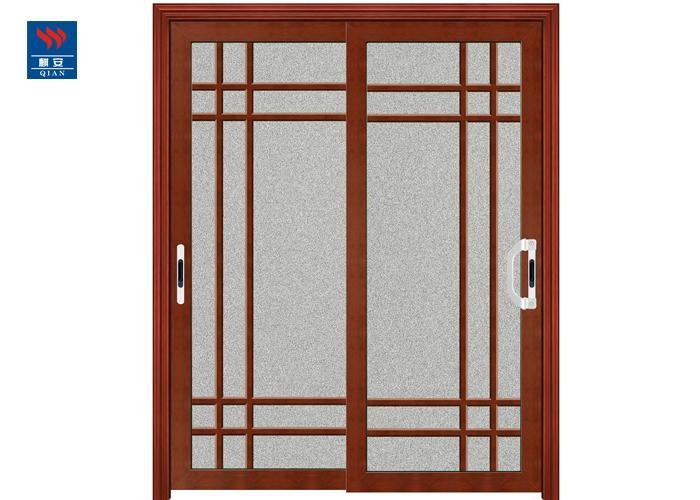 Commercial Building Fireproof Kitchen 60min Sliding Wooden Glass Doors