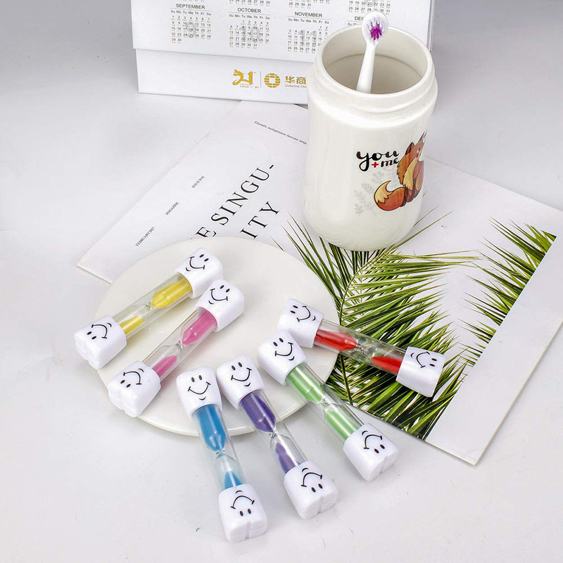 Plastic Three Minute Sand Timer Hourglass Toothbrush Timer Traditional Design