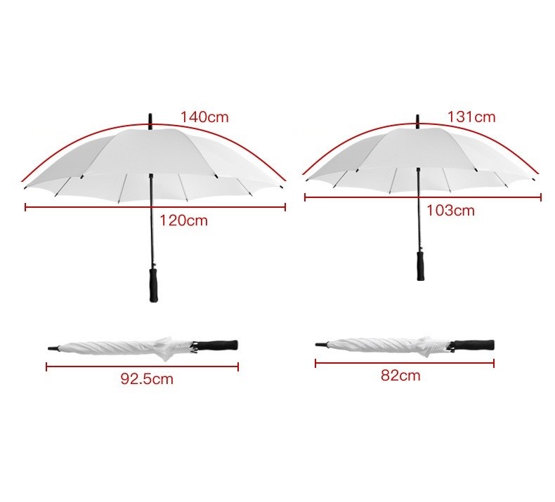 DIY Logo Promotional Sublimation Umbrella Blanks White Color Customized