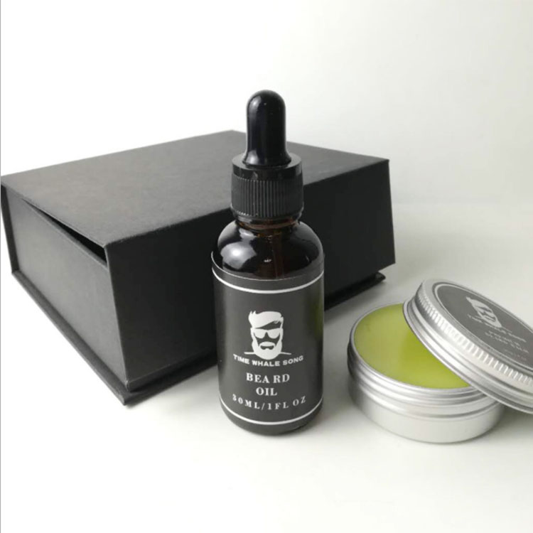 Printed Logo Black Essential Oil Packing Box Glass Dropper Bottle Packaging Cosmetic Box