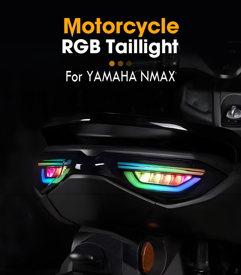 RGB Flashing Tail Lights LED Motorcycle Lights For Yamaha Nmax155