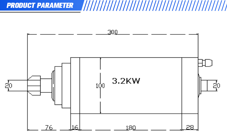 3.2kw 24000rpm Water Cooling ER20 Spindle Motor Inverter Drive for Optimal Efficiency
