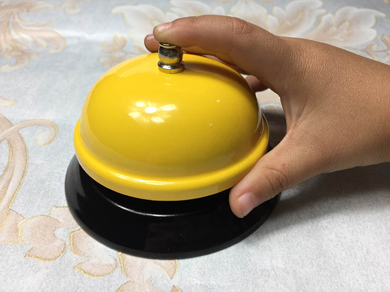 75-85mm red blue green white or customized color metal restaurant kitchen service call bell