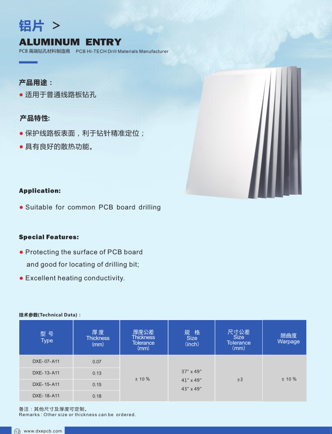 PCB Surface Protecting 43"X49" Aluminum Entry Board