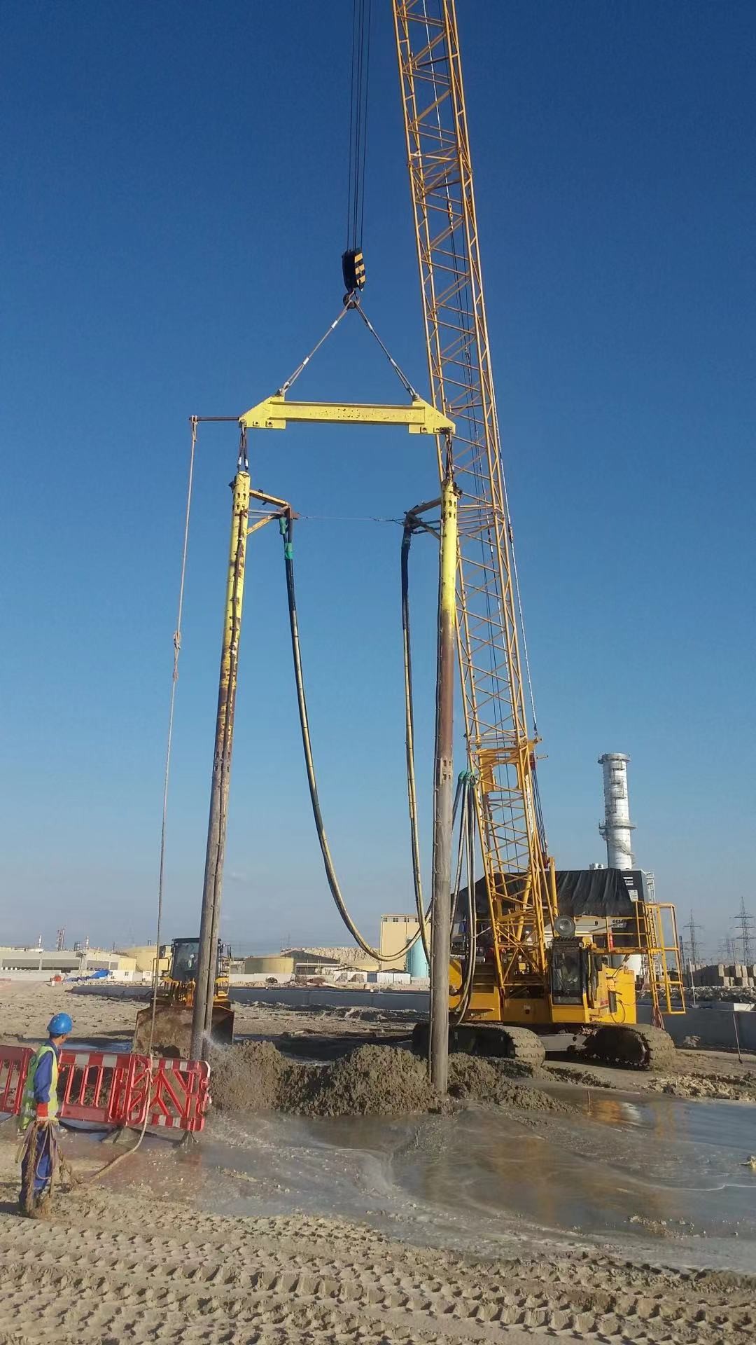Electrical 75 Kw Vibroflotation Method Stone Column Vibro Composite Ground Bvem