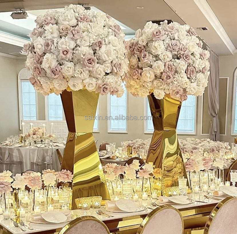Accessories Decoration Vase For Wedding Table Decoration Clear Glass Flower Vase 77cm