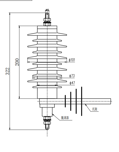 15kv Surge Arrester Hy5w-15 with Gray Color for Switchgear