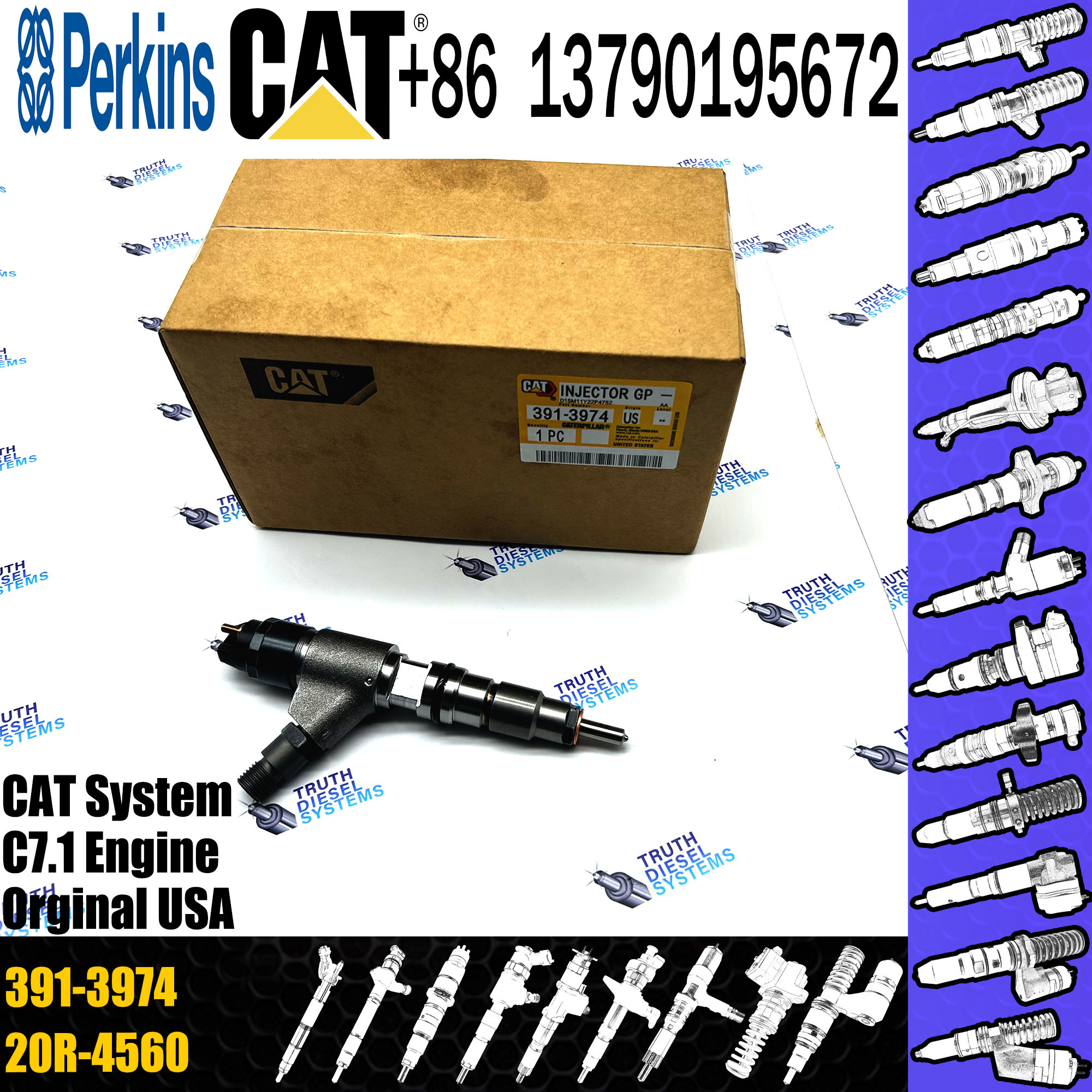High quality Diesel Injector 391-3974 3913974 254-4399 2544399 265-8106 2658106