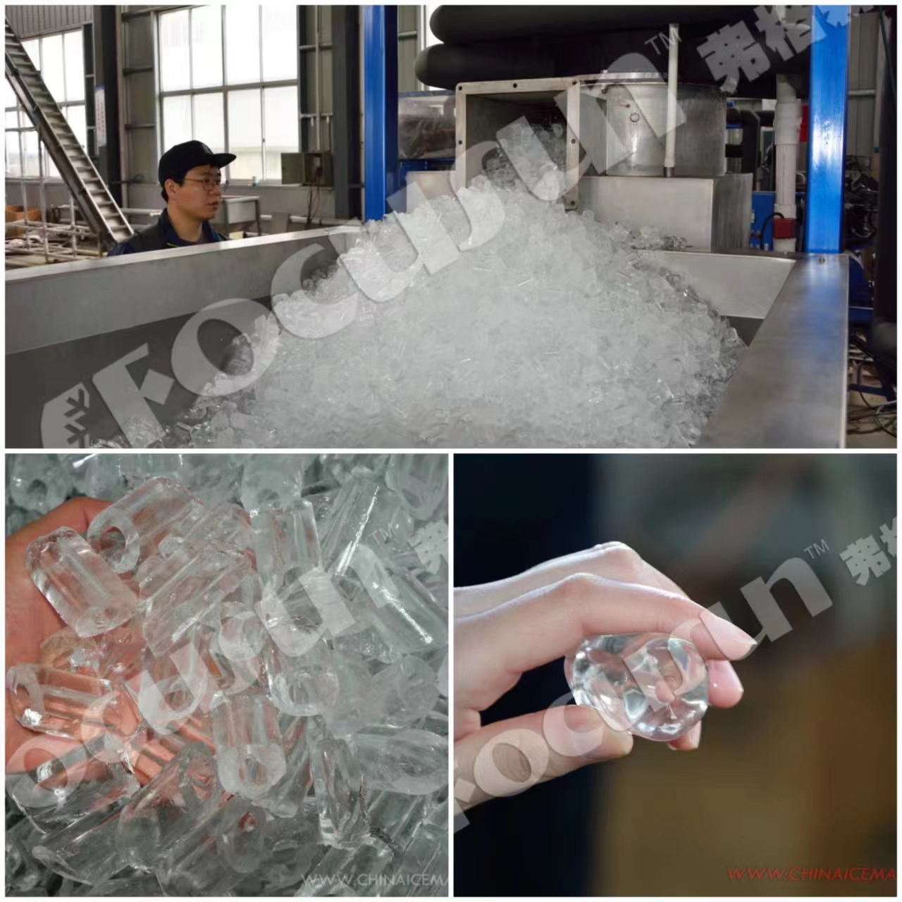 2200*2000*1800mm Tube Ice Maker with 20 Tons Daily Production and Long Service Life