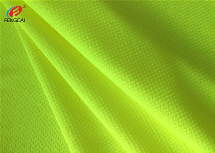 100% Polyester Bird Eye Mesh Fabric Fluorescent Material Fabric For Jerseys