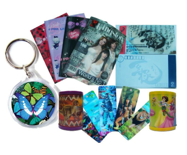 PLASTIC LENTICULAR customized shape 3d lenticular tags pp pet materical 3d motion changing printing lenticular tags