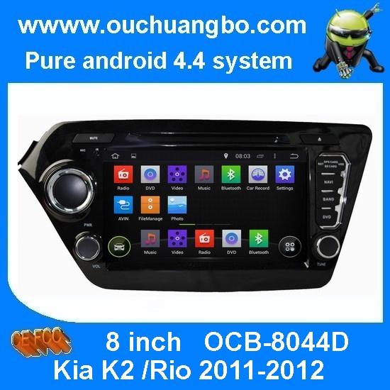 Ouchuangbo Car GPS Sat Nav 3G Wifi Touch Screen for Kia K2 /RIO 2011-2012 DVD Radio Bluetooth SWC OCB-8044D