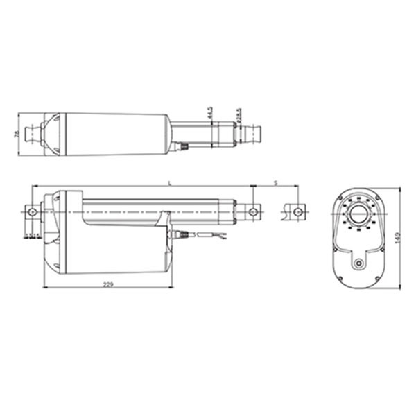 Overload Clutch Protection POT Heavy Duty Linear Actuator