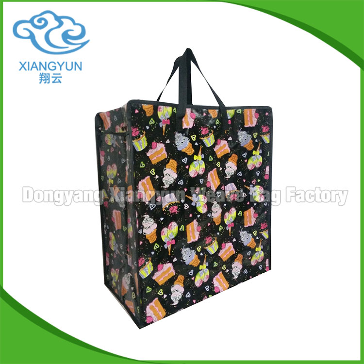 Laminated PP Woven Shopping Bag Customized Printing Woven Bag Reusable