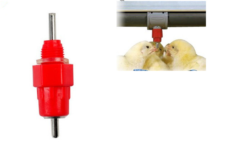 POM 360 Degree Poultry Water Drinkers Nipple 9mm Plastic Feeder
