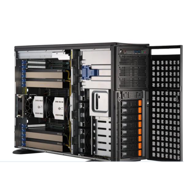 Hybrid Dual SuperServer Tower 4U GPU Server 8x 3.5" SYS-741GE-TNRT 10 Gigabit Ethernet 2000W 1+1 Redundant