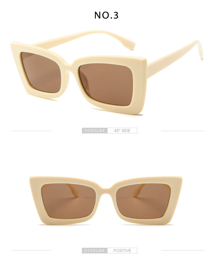 BSCI Trendy Fashion Sunglasses Women Rectangle Frame Clear Mirror Lens Glasses UV400