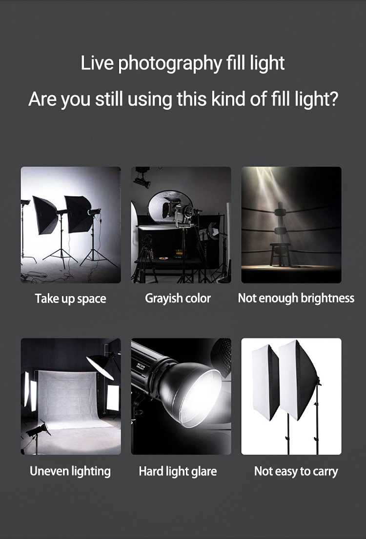 Stepless Full Color RGB Stick Light Dimming 360 Photo Booth Lights
