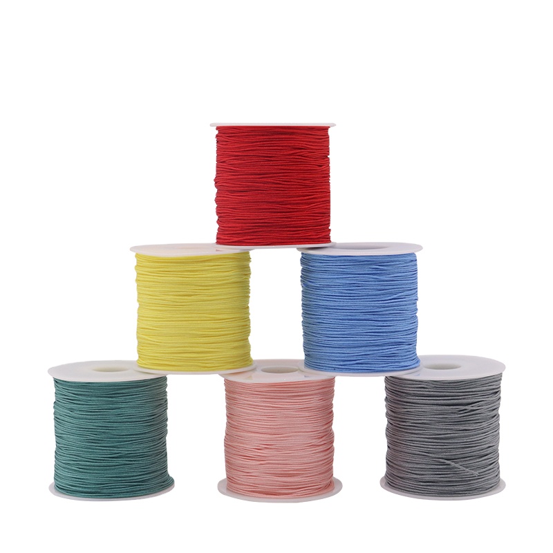 Singal or Rainbow Color 0.8mm Nylon Cord for DIY Jewelry Accessories Directly Supply