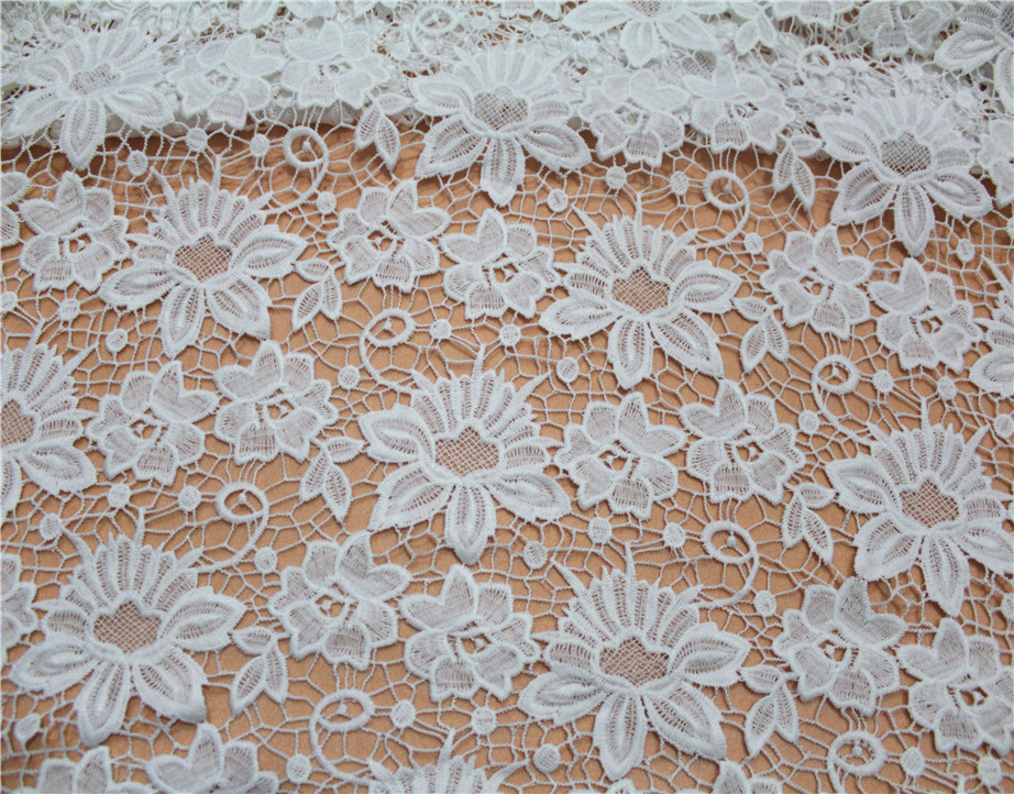 Garment Accessories Chemical Lace Fabric Water Soluble Embroidery lace fabric in Different Color