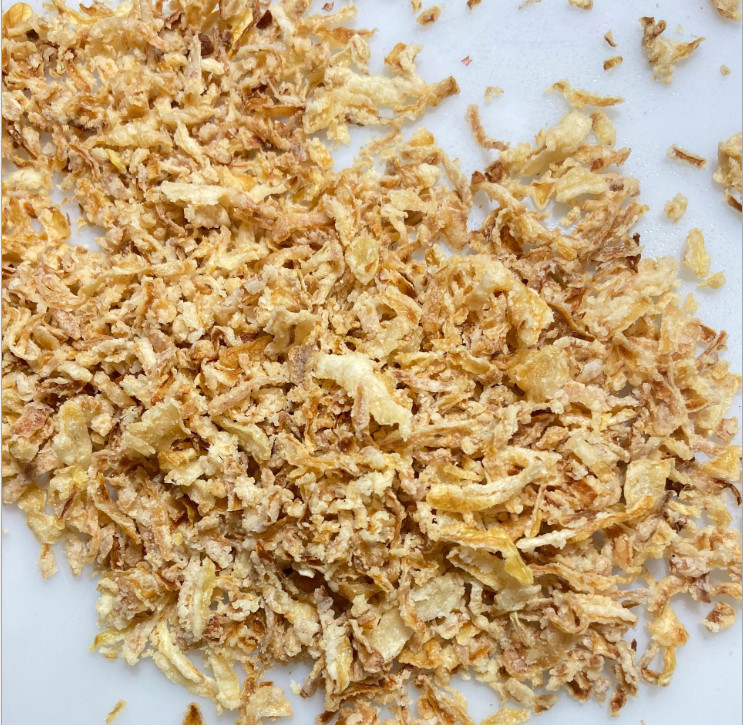 Healthy 30*30mm Crunchy Fried Onions For Steak