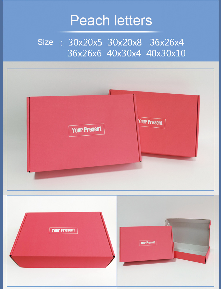 Corrugated Paper Custom Cardboard Mailers For Clothes Shoes Packaging